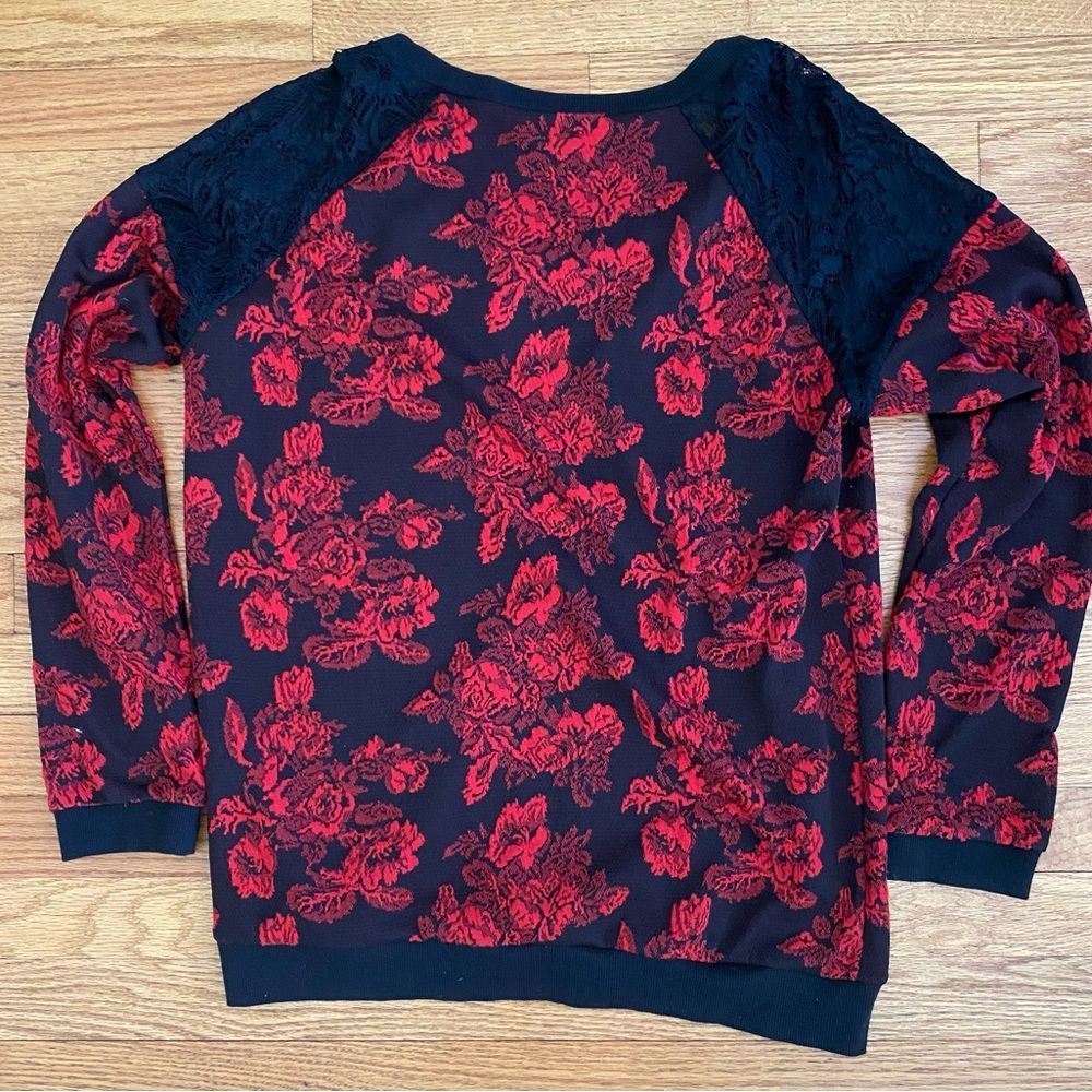 Ny collection Floral design sweater, Size LARGE - Picture 2 of 7